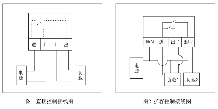 德力西時(shí)控開關(guān)直接接線圖以及德力西時(shí)控開關(guān)和交流接觸器的接線圖