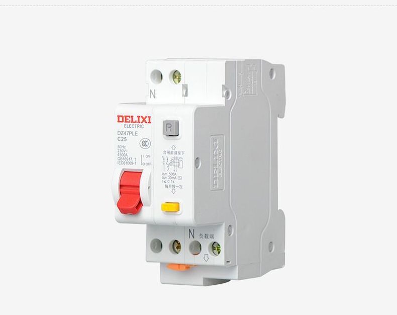 德力西漏電斷路器DZ47PLE 德力西漏電開(kāi)關(guān)2P寬度 額定電流6/10/16/20/25/32/40/63A 正品德力西漏電斷路器