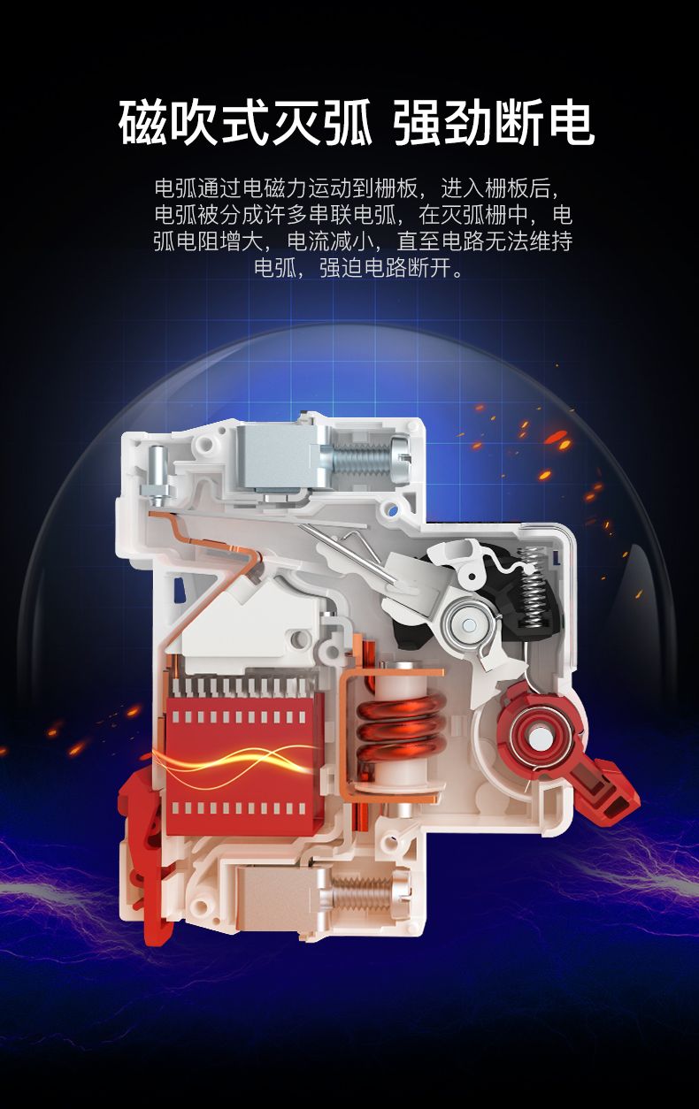 德力西大功率斷路器 DZ47-125 4P/100A/125A D型三相四線帶零線空氣開關(guān) 大功率短路保護(hù)過載保護(hù)開關(guān)
