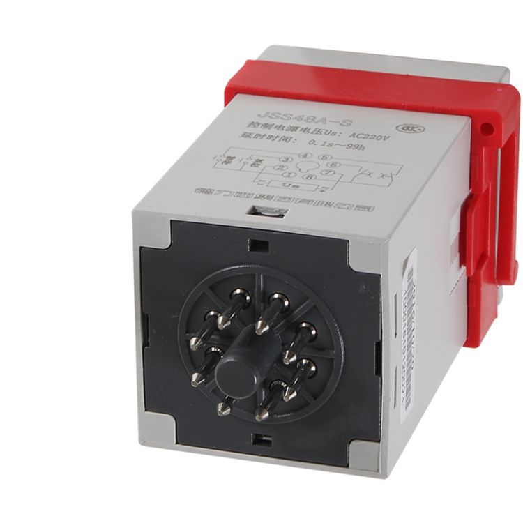 德力西時間繼電器 JSS48A-S 0.1S-99H 循環(huán)通電延時/正計時 DH48A-S時間繼電器 正品8只腳帶底座